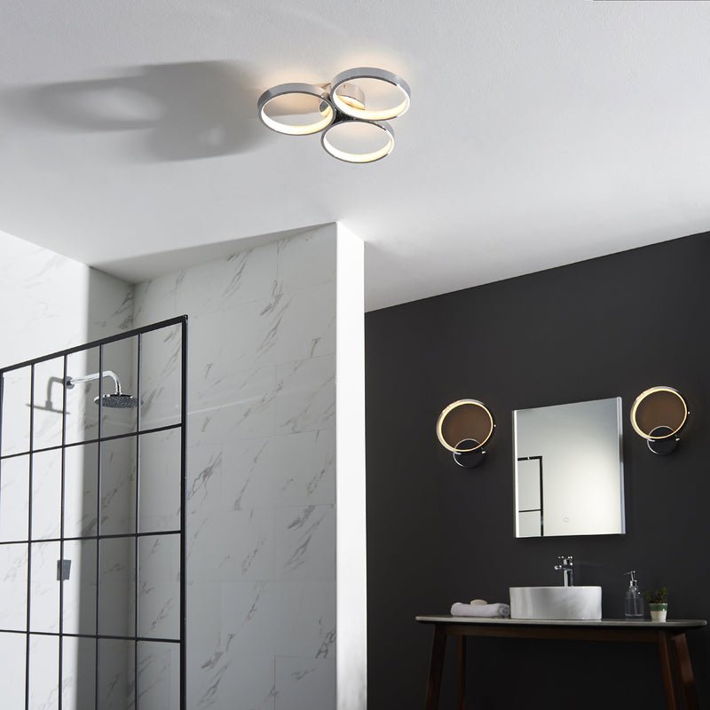 Load image into Gallery viewer, Endon Lighting 96473 Radius 3lt Semi flush - 34403
