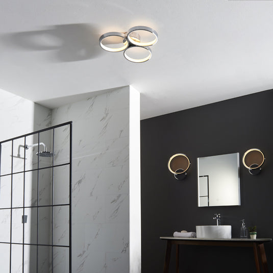 Endon Lighting 96473 Radius 3lt Semi flush - 34403