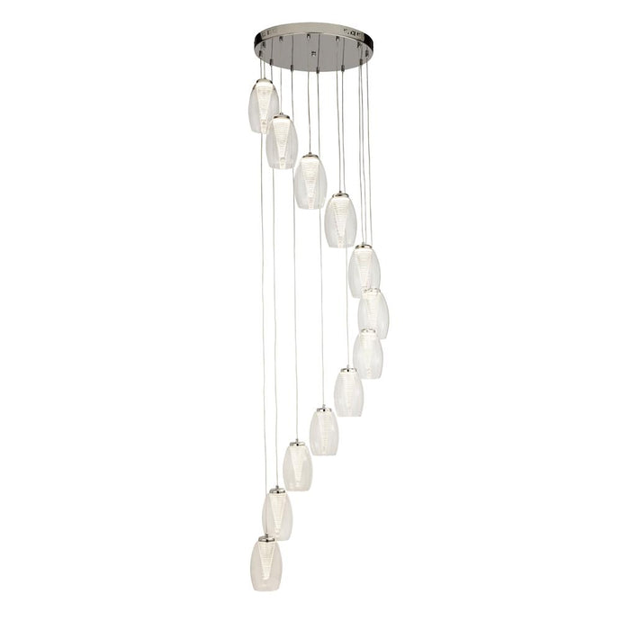 Searchlight 97291-12CL Cyclone 12Lt Multi Drop Pendant With Clear Glass - 31690