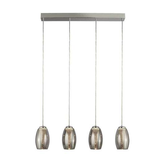 Searchlight 97292-4SM Cyclone 4Lt Bar Pendant With Smoked Glass - 31699