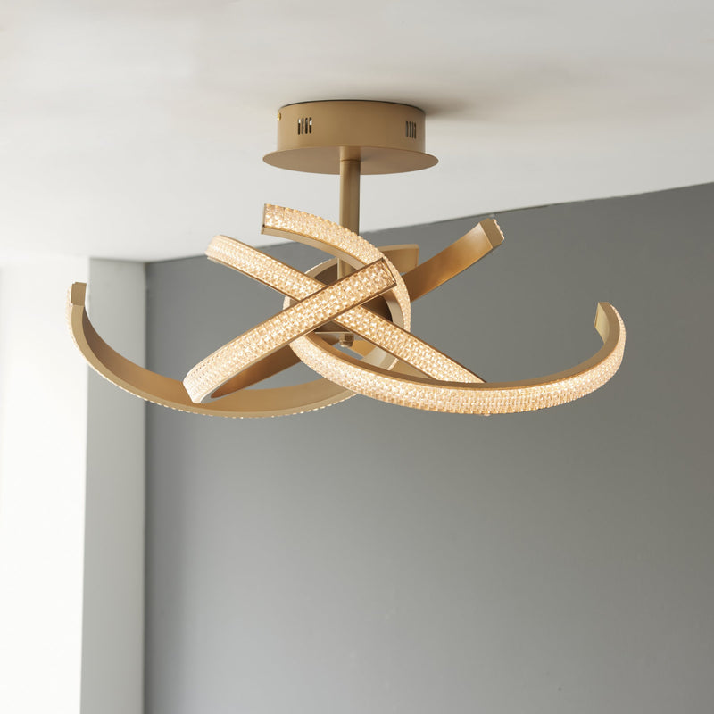 Load image into Gallery viewer, Endon Lighting 97617 Lorenzo 4lt Semi flush - 34450
