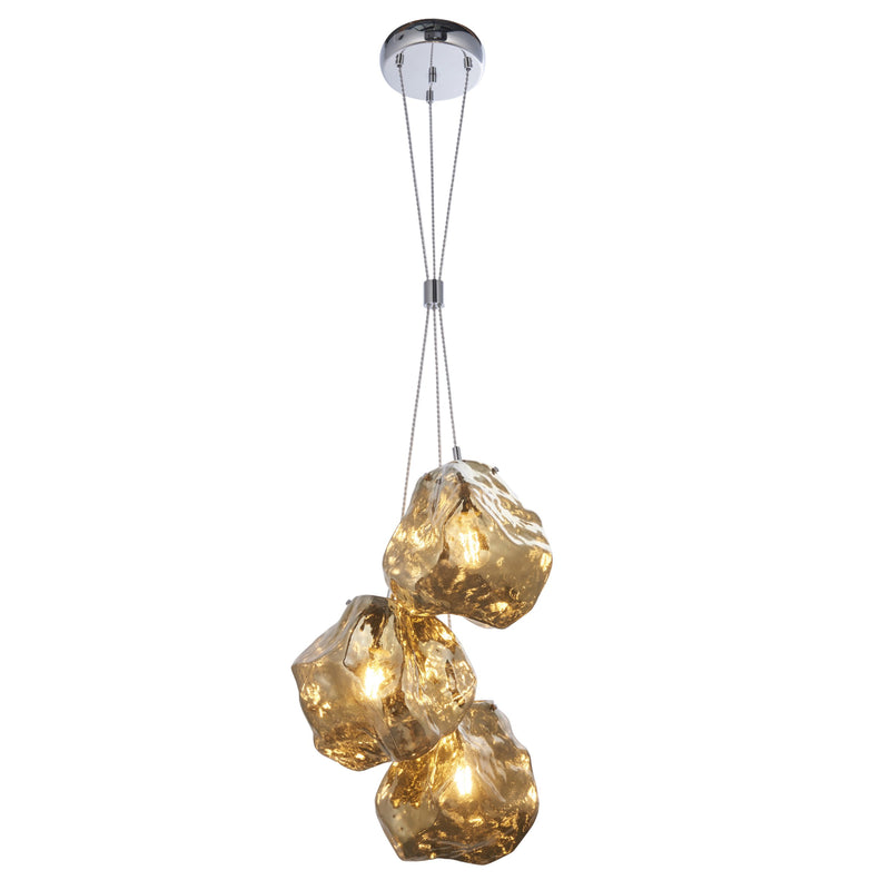 Load image into Gallery viewer, Endon Lighting 97660 Rock 3lt Pendant - 34465
