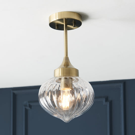 Endon Lighting 97684 Addington 1lt Semi flush - 34466