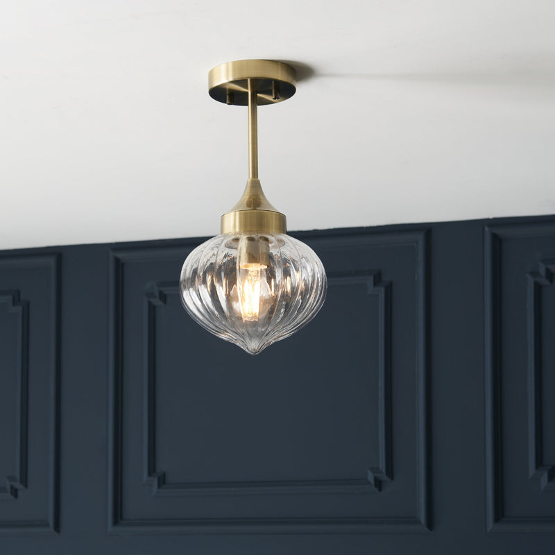 Load image into Gallery viewer, Endon Lighting 97684 Addington 1lt Semi flush - 34466
