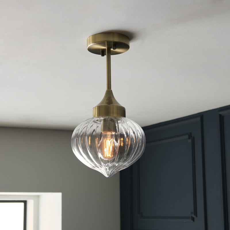 Load image into Gallery viewer, Endon Lighting 97684 Addington 1lt Semi flush - 34466
