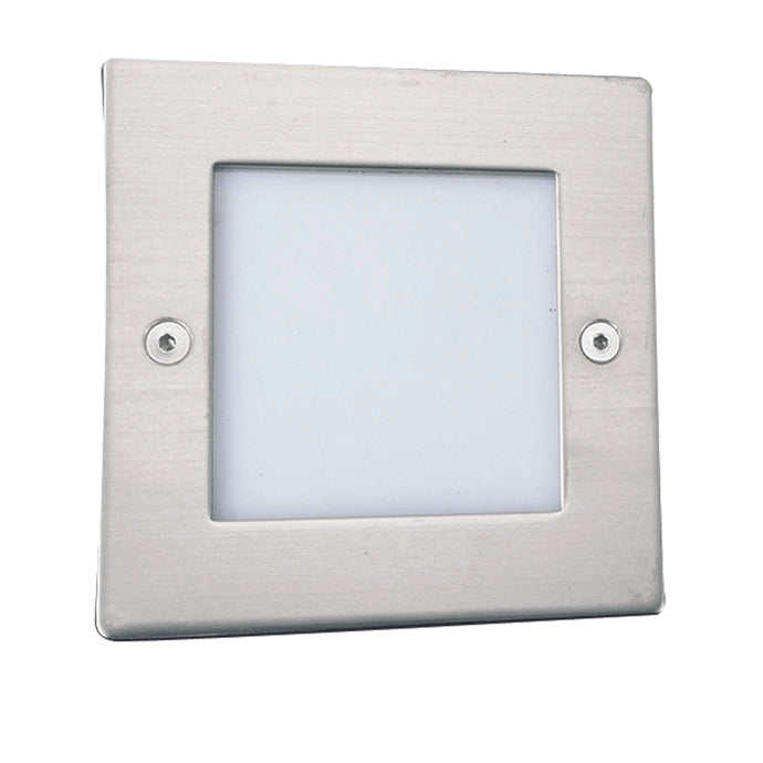 Searchlight 9907WH Ankle LED Recessed Indoor & Outdoor Light Square Chrome - White LED - 9857