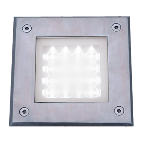 Searchlight 9909WH LED Outdoor&Indoor  Recessed Walkover Square Stainless Steel  - White LED - 9864