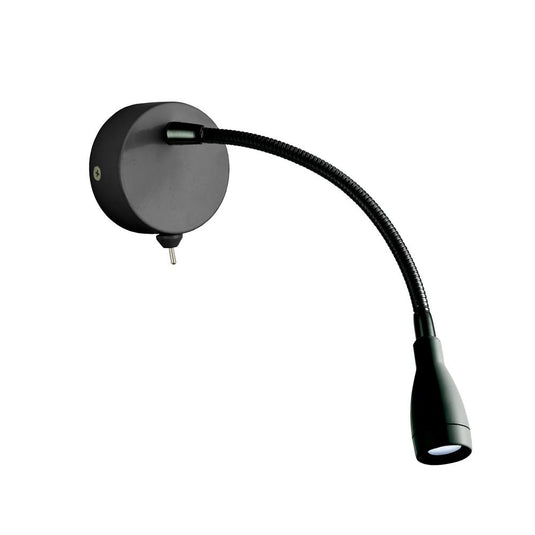 Searchlight 9917BK Flexi Wall LED Adjustable Wall Light -  LED Reading Light  - Black - 31710