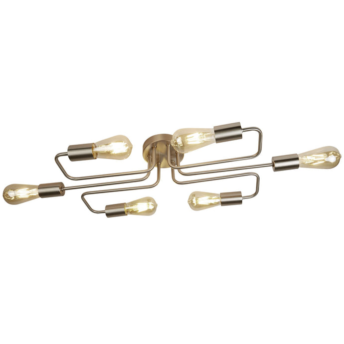 Searchlight 9926-6SS Circuit 6Lt Ceiling Flush, Satin Silver - 31715