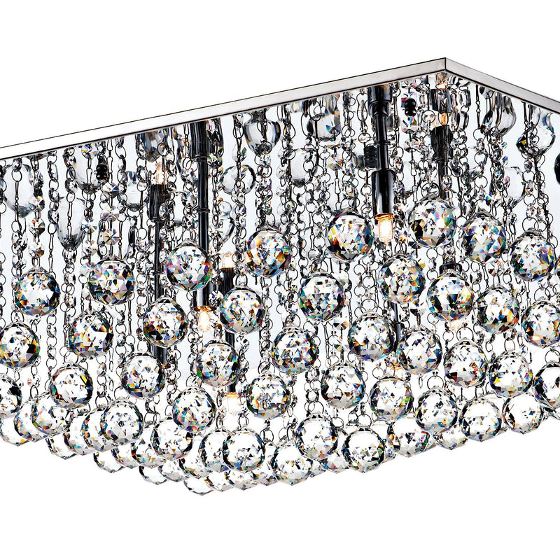 Load image into Gallery viewer, Dar Lighting ABA4750 Abacus 8 Light 80cm G9 Square Flush - 15930
