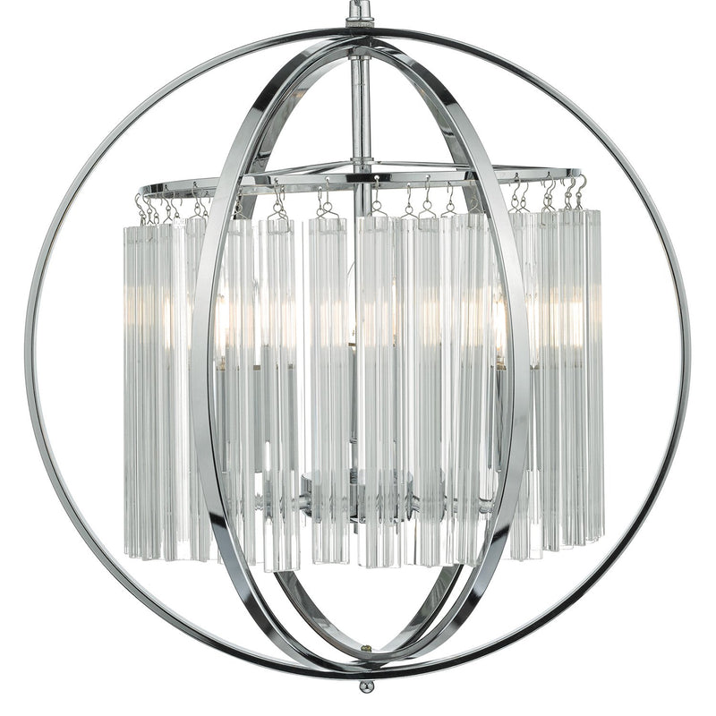 Load image into Gallery viewer, Dar Lighting ABD0350 Abdul 3 Light Pendant Polished Chrome - 21854
