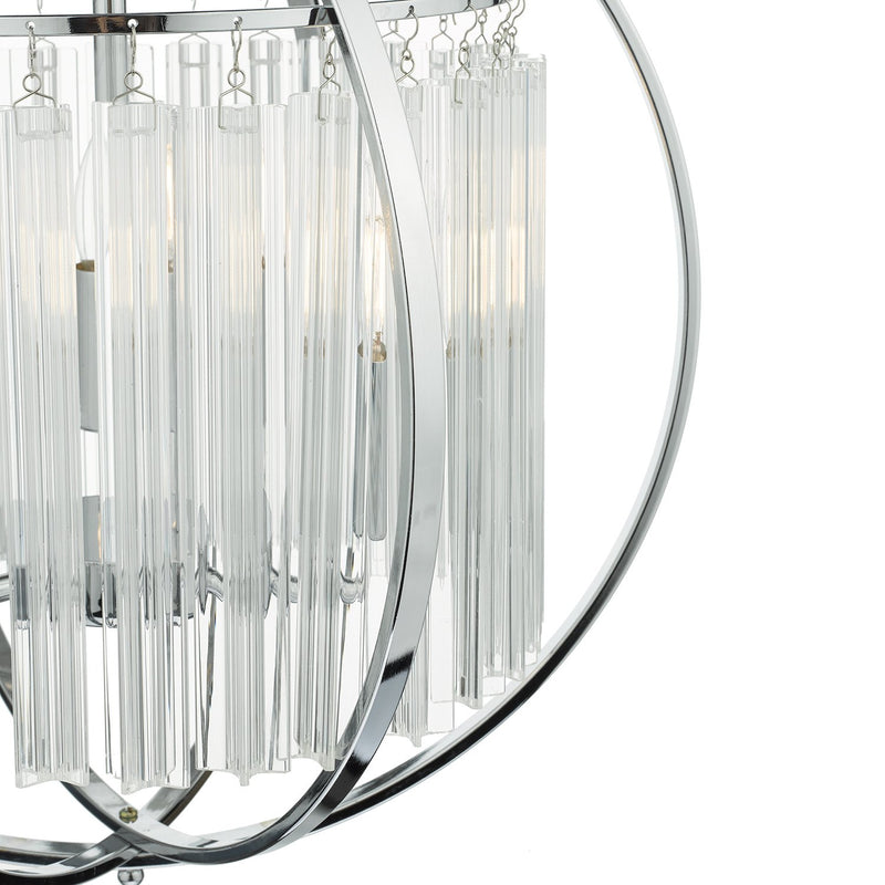 Load image into Gallery viewer, Dar Lighting ABD0350 Abdul 3 Light Pendant Polished Chrome - 21854

