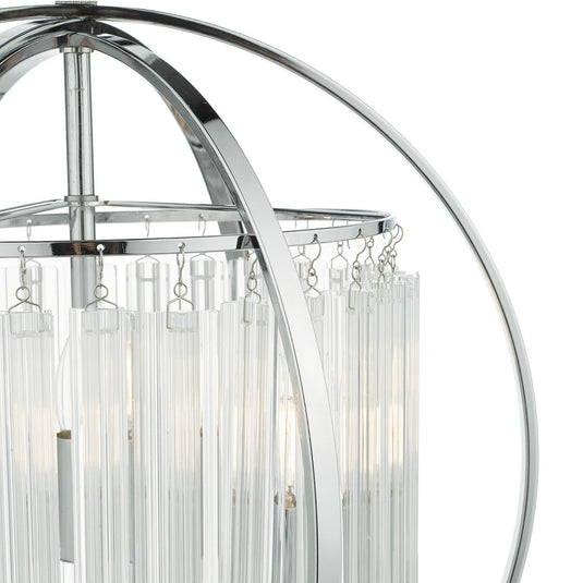 Dar Lighting ABD0350 Abdul 3 Light Pendant Polished Chrome - 21854
