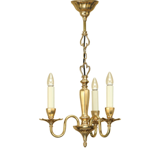 Interiors 1900 ABY1002P3 Asquith 3 Light Solid Brass Pendant