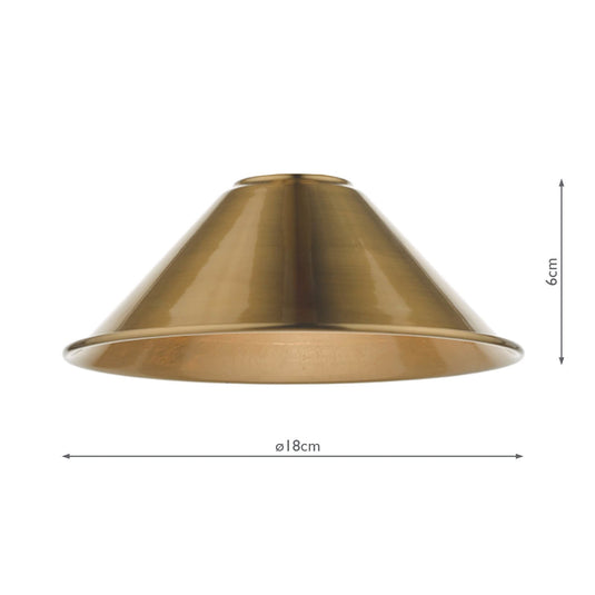 Dar Lighting ACC861 Accessory Metal Aged Brass E14 Shade Only - 34856