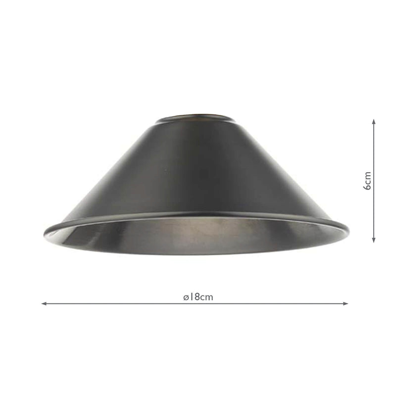 Load image into Gallery viewer, Dar Lighting ACC862 Accessory Metal Antique Pewter E14 Shade Only - 34857
