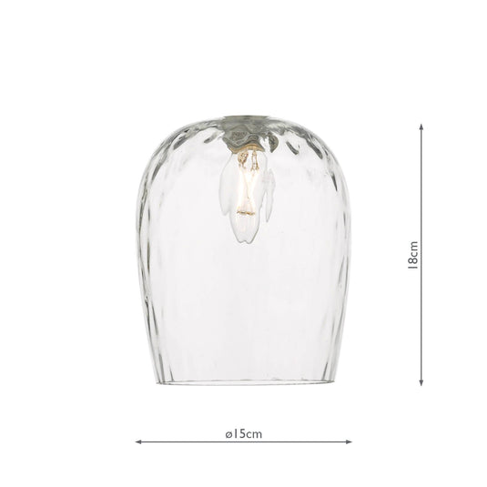 Dar Lighting ACC863 Accessory Clear Dimpled Glass E14 Shade Only - 34858
