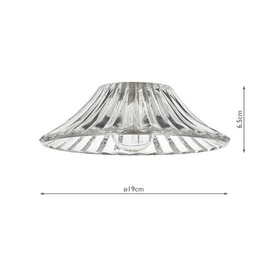 Dar Lighting ACC864 Accessory Clear Flared Glass E14 Shade Only - 34859