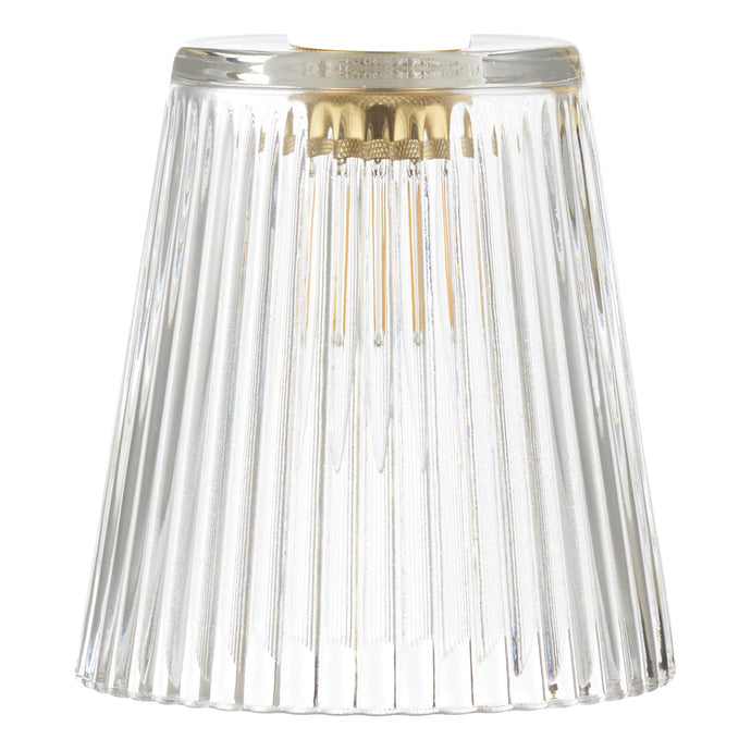 Dar Lighting ACC865 Accessory Clear Ribbed Glass E14 Shade Only - 24815