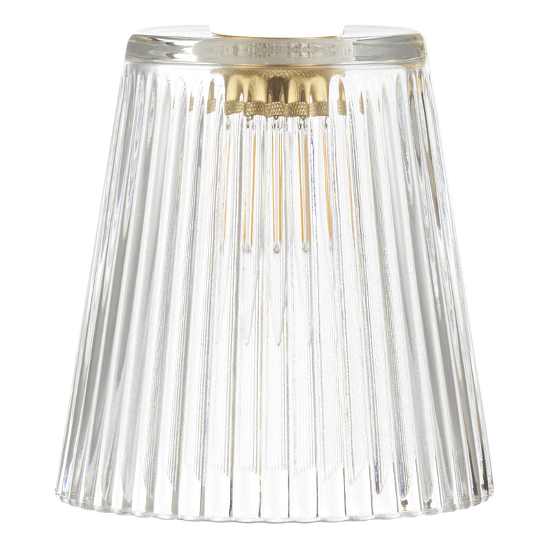Load image into Gallery viewer, Dar Lighting ACC865 Accessory Clear Ribbed Glass E14 Shade Only - 24815
