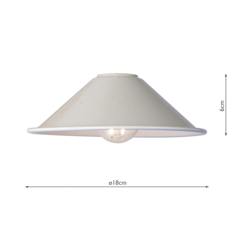 Load image into Gallery viewer, Dar Lighting ACC866 Accessory 1 Light Easy Fit Metal Shade Matt Cashmere/Taupe 18Cm - 36855
