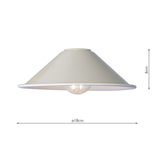 Dar Lighting ACC866 Accessory 1 Light Easy Fit Metal Shade Matt Cashmere/Taupe 18Cm - 36855