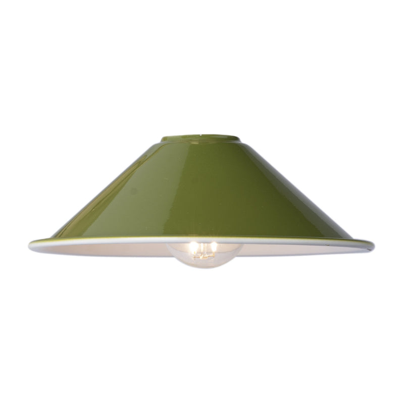 Load image into Gallery viewer, Dar Lighting ACC867 Accessory 1 Light Easy Fit Metal Shade Gloss Green 18Cm - 36856
