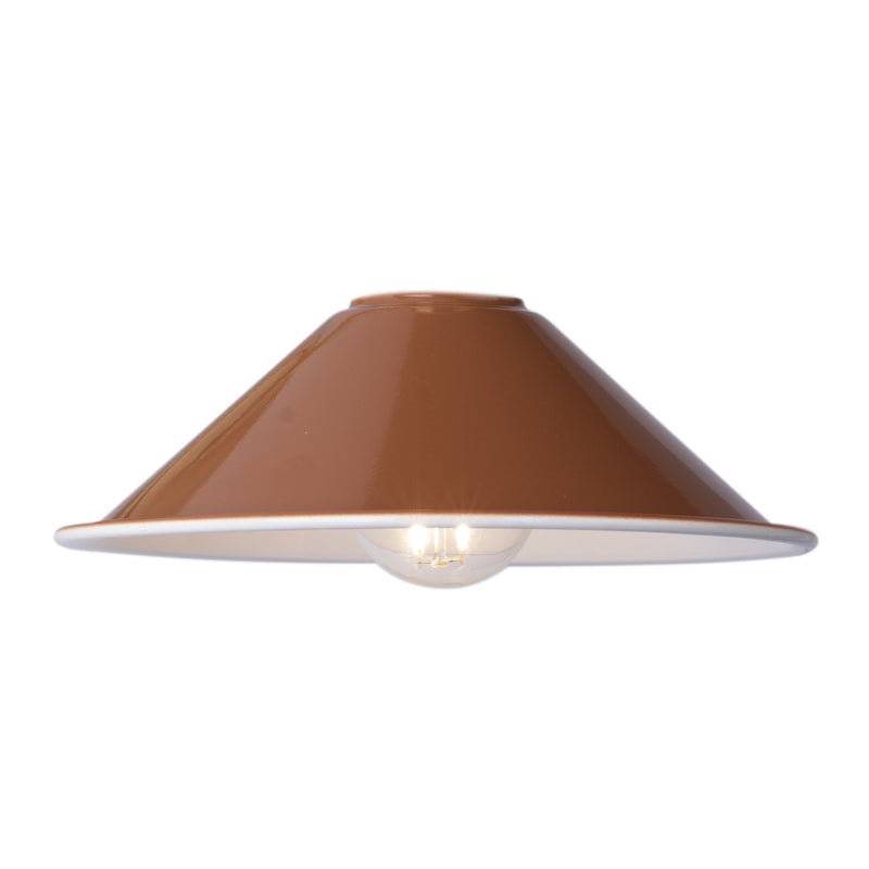 Load image into Gallery viewer, Dar Lighting ACC868 Accessory 1 Light Easy Fit Metal Shade Gloss Red/Umber 18cm - 36857
