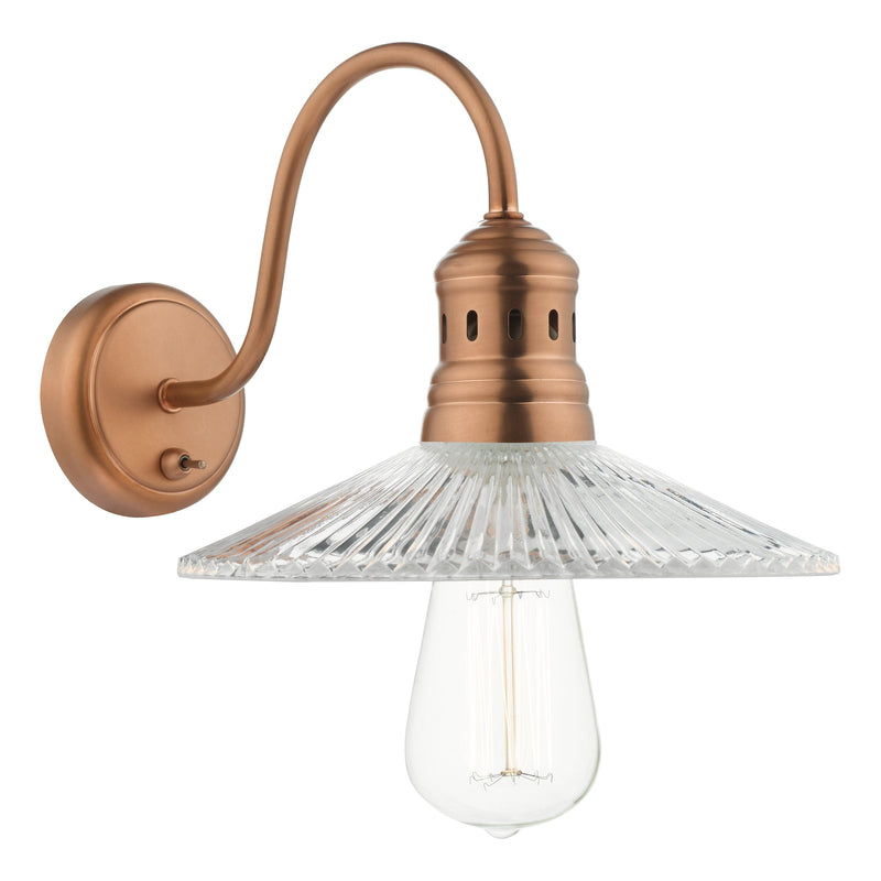 Load image into Gallery viewer, Dar Lighting ADE0764 Adeline 1 Light Wall Light Brushed Copper - 21856
