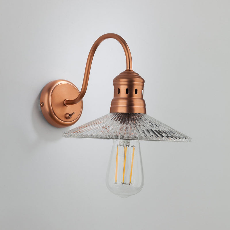 Load image into Gallery viewer, Dar Lighting ADE0764 Adeline 1 Light Wall Light Brushed Copper - 21856
