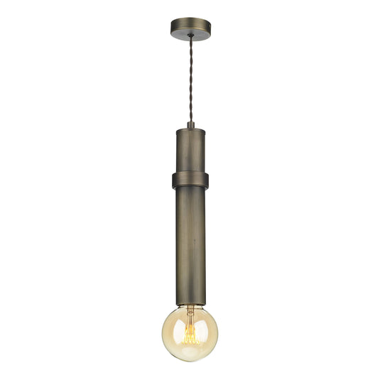 David Hunt Lighting ADL0175 Adling 1 Light Pendant in Ant Brass