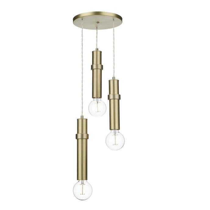 David Hunt Lighting ADL0340 Adling 3 Light Pendant in Butter Brass