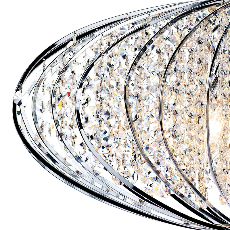 Load image into Gallery viewer, Dar Lighting ADR0550 Adriatic 5 Light Pendant Polished Chrome and Faceted Crystal - 16417
