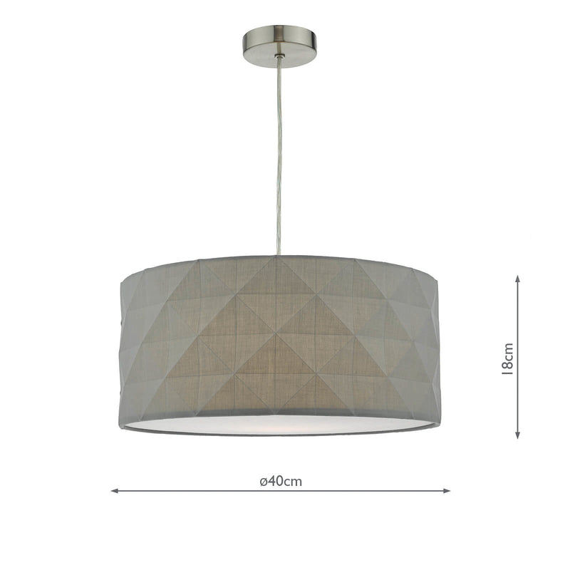 Load image into Gallery viewer, Dar Lighting AIS6539 Aisha Faceted Easy Fit Shade Grey - 37103
