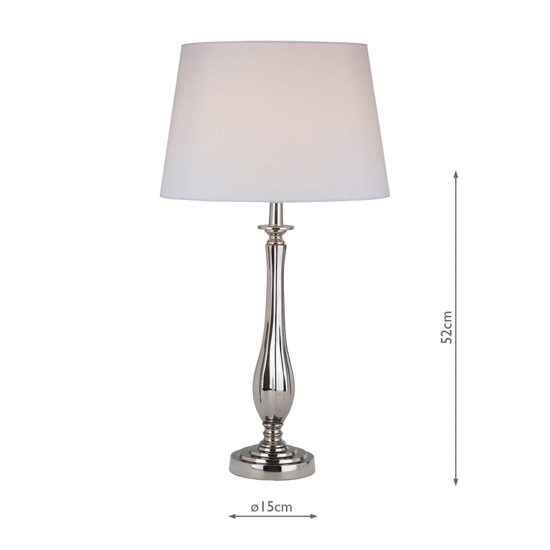 Load image into Gallery viewer, Dar Lighting AIT4238 Aitana Table Lamp Polished Nickel Base Only - 34869
