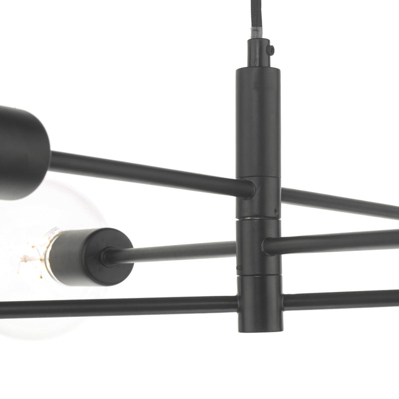 Load image into Gallery viewer, Dar Lighting ALA0622 Alana 6 Light Pendant Black - 24819
