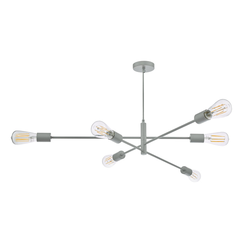 Load image into Gallery viewer, Dar Lighting ALA0639 Alana 6 Light Armed Fitting Matt Grey - 36845
