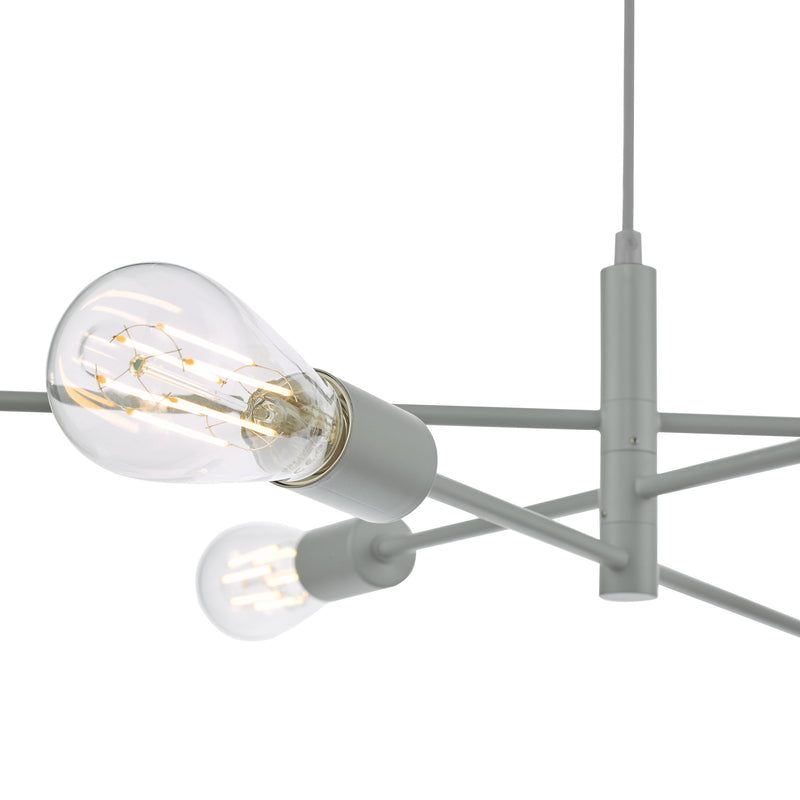 Load image into Gallery viewer, Dar Lighting ALA0639 Alana 6 Light Armed Fitting Matt Grey - 36845
