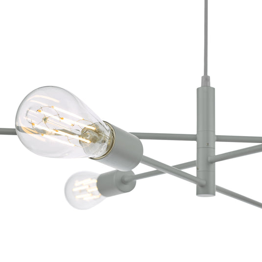 Dar Lighting ALA0639 Alana 6 Light Armed Fitting Matt Grey - 36845