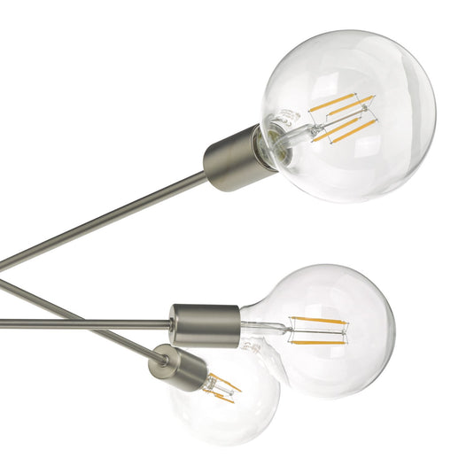 Dar Lighting ALA0646 Alana 6lt Pendant Satin Chrome - 34877