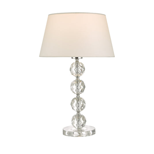 Dar Lighting ALE4208 Aletta Table Lamp Clear With Shade - 34878