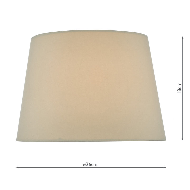 Load image into Gallery viewer, Dar Lighting ALI1229 Alina Taupe Faux Silk Tapered Drum Shade 26cm - 36858
