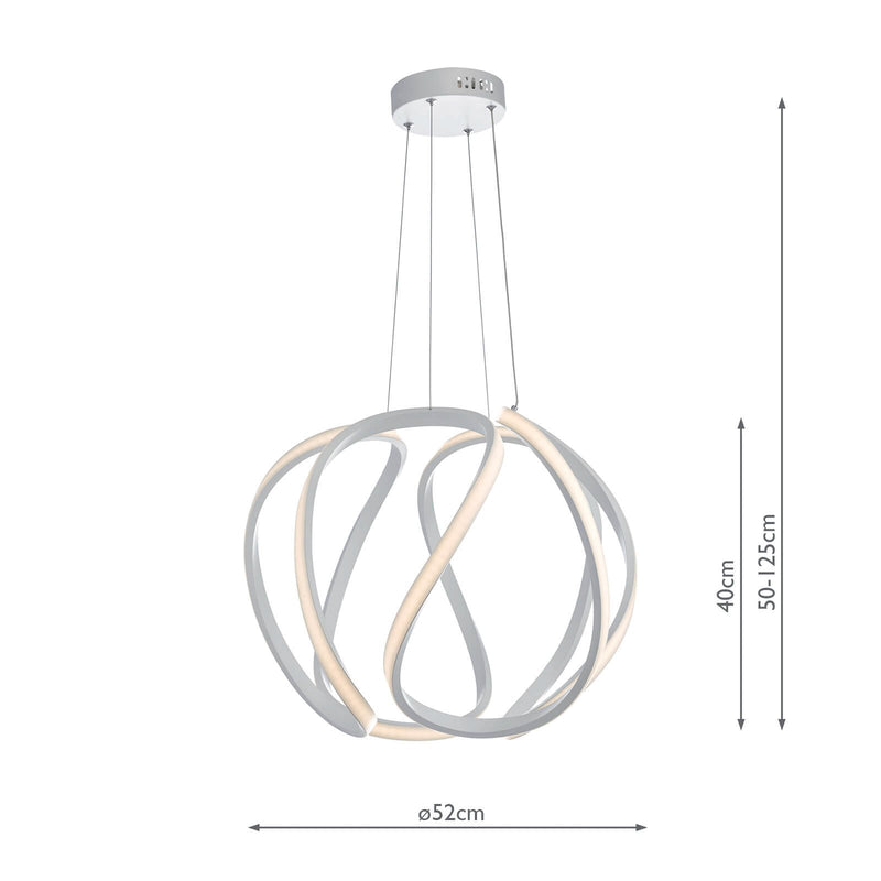 Load image into Gallery viewer, Dar Lighting ALO862 Alonsa Pendant Large White LED - 24805
