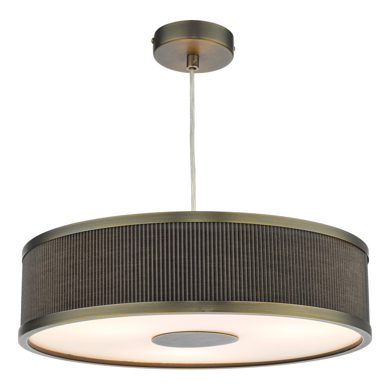 Load image into Gallery viewer, Dar Lighting ALV1039 Alvaro 3 Light Single Pendant Antique Bronze Mushroom - 36863

