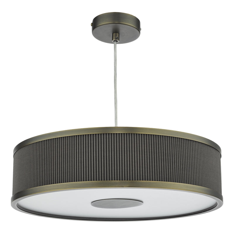Load image into Gallery viewer, Dar Lighting ALV1039 Alvaro 3 Light Single Pendant Antique Bronze Mushroom - 36863
