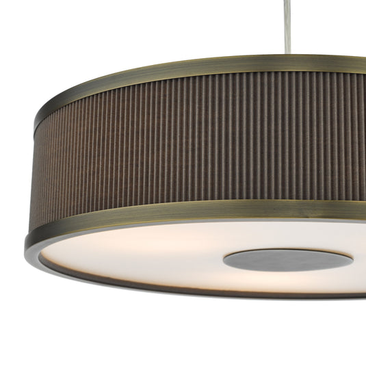 Dar Lighting ALV1039 Alvaro 3 Light Single Pendant Antique Bronze Mushroom - 36863