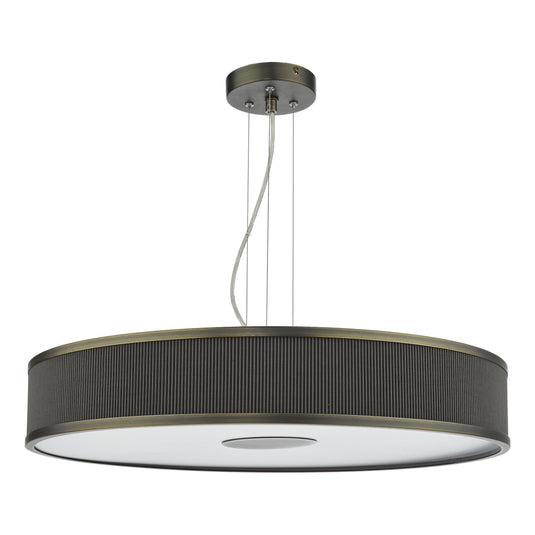 Dar Lighting ALV1739 Alvaro 6 Light Single Pendant Antique Bronze Mushroom - 36865