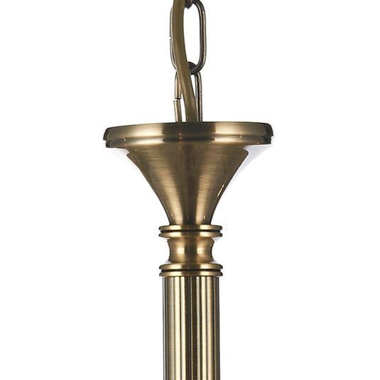 Dar Lighting AMB0875 Ambassador 8 Light Dual Mount Pendant Antique Brass - 34881