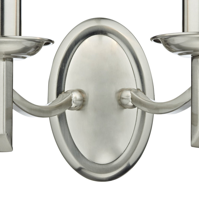 Load image into Gallery viewer, Dar Lighting AMB0946 Ambassador Double Wall Bracket Satin Chrome - 26552
