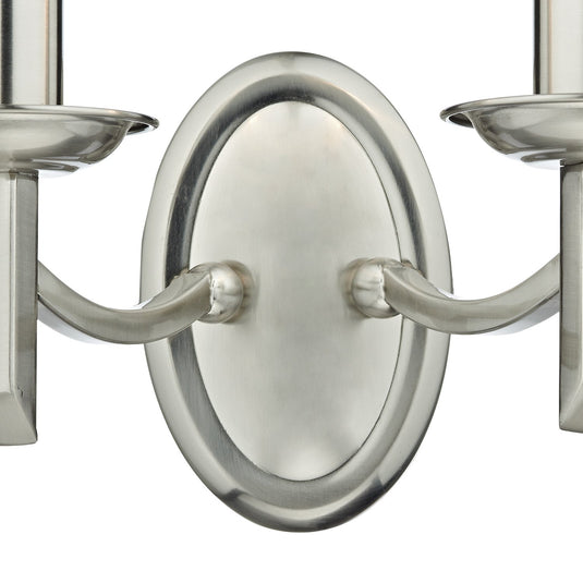 Dar Lighting AMB0946 Ambassador Double Wall Bracket Satin Chrome - 26552